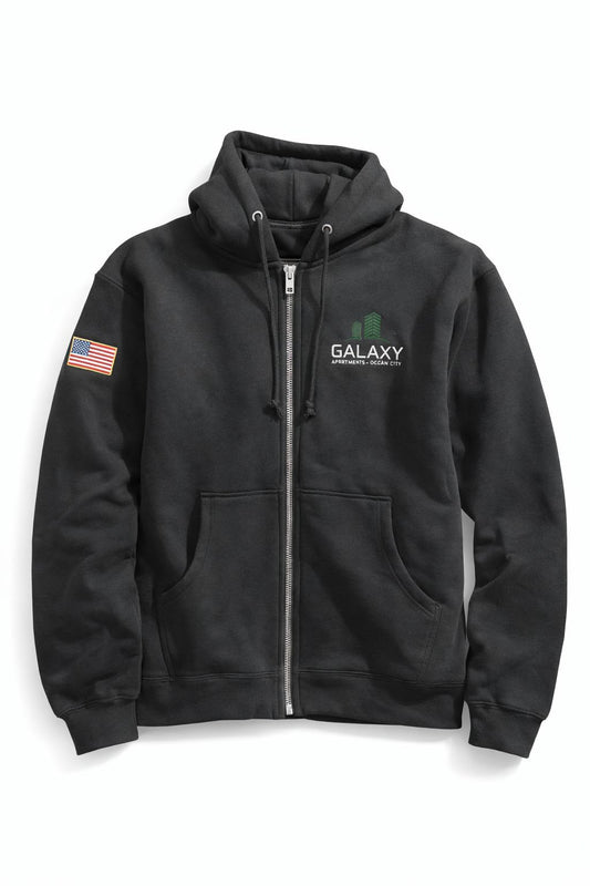 Embroidered Zip Hoodie